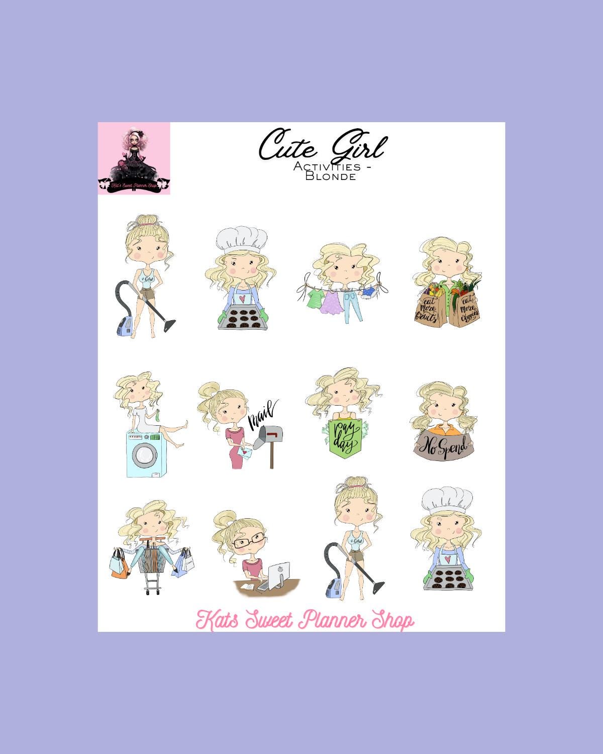 Cute Girl Activities - Blonde