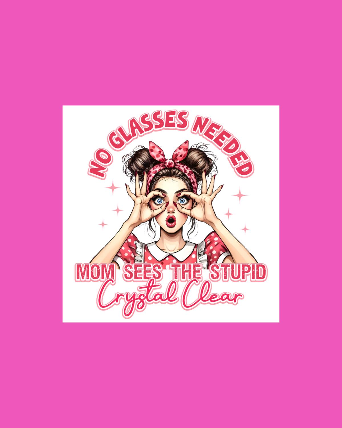 No Glasses Die Cut Sticker