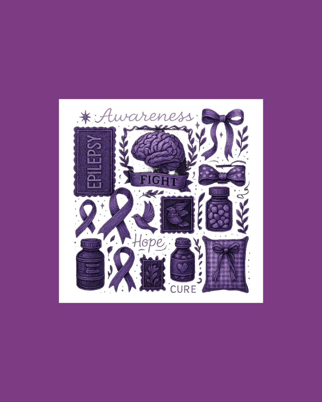 Epilepsy Awareness Die Cut