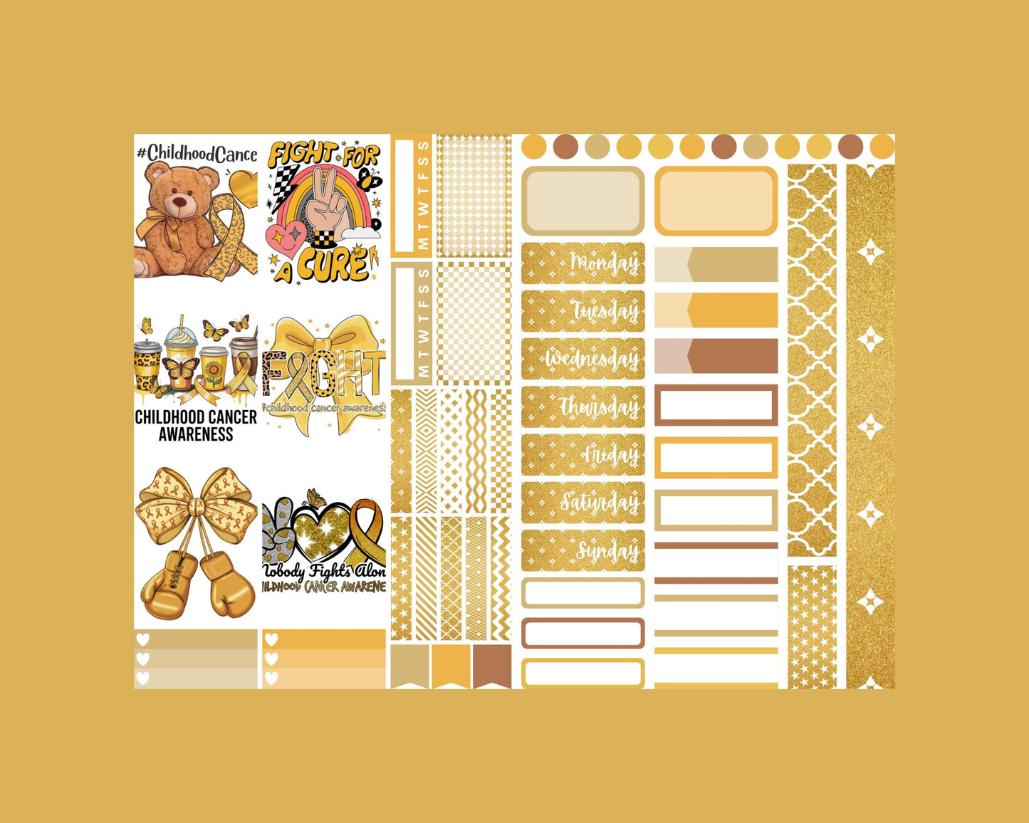 Childhood Cancer Mini Sticker Kit