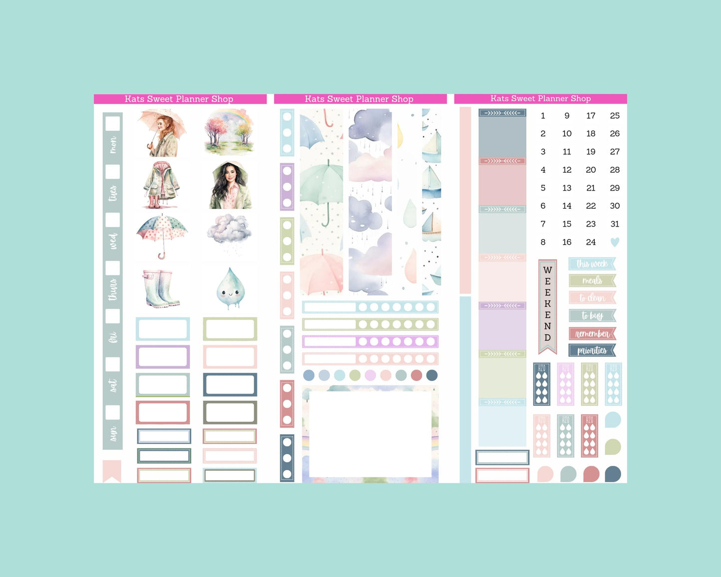 April Showers Hobo Weeks Kit