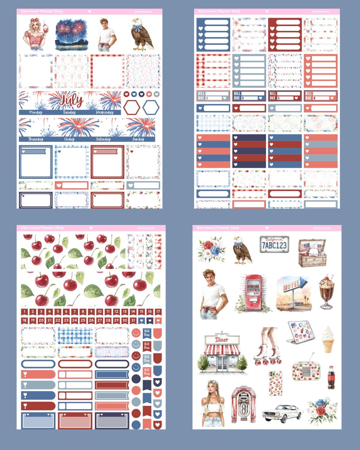 July- December 2026 Vertical Sticker Kits