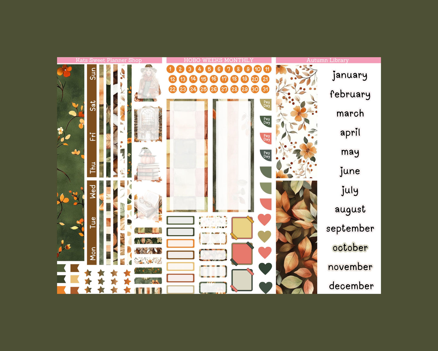 July - December 2026 Hobo Weeks kit Monthly