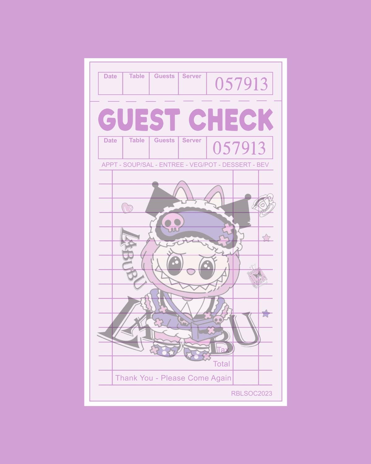 Cute Guest Checks