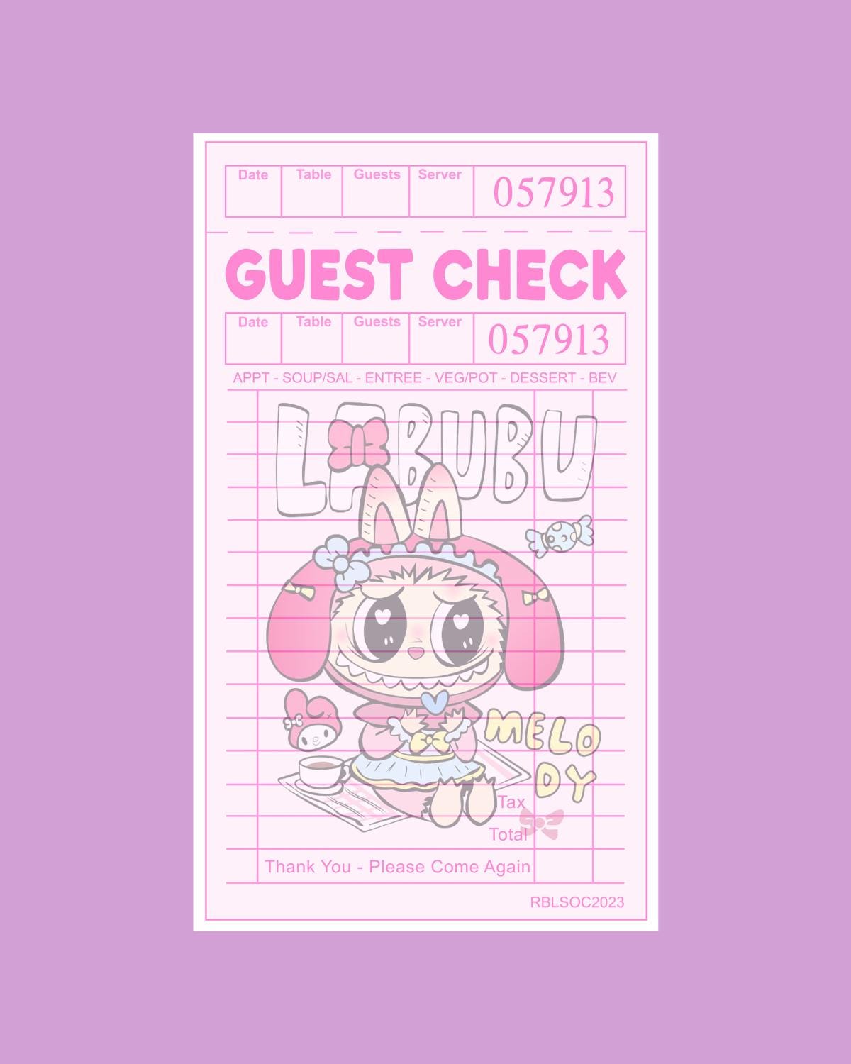 Cute Guest Checks