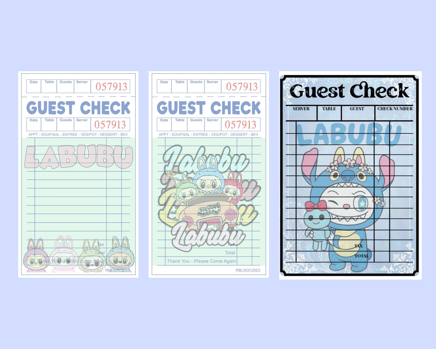 Cute Guest Checks 2
