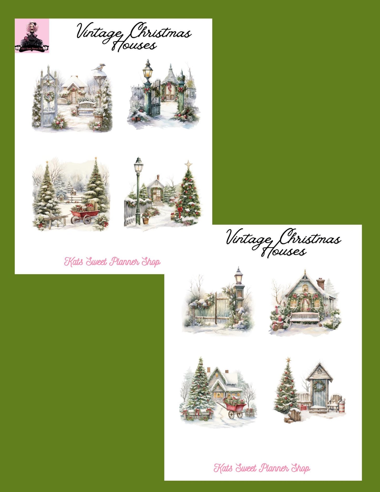 Vintage Christmas Houses