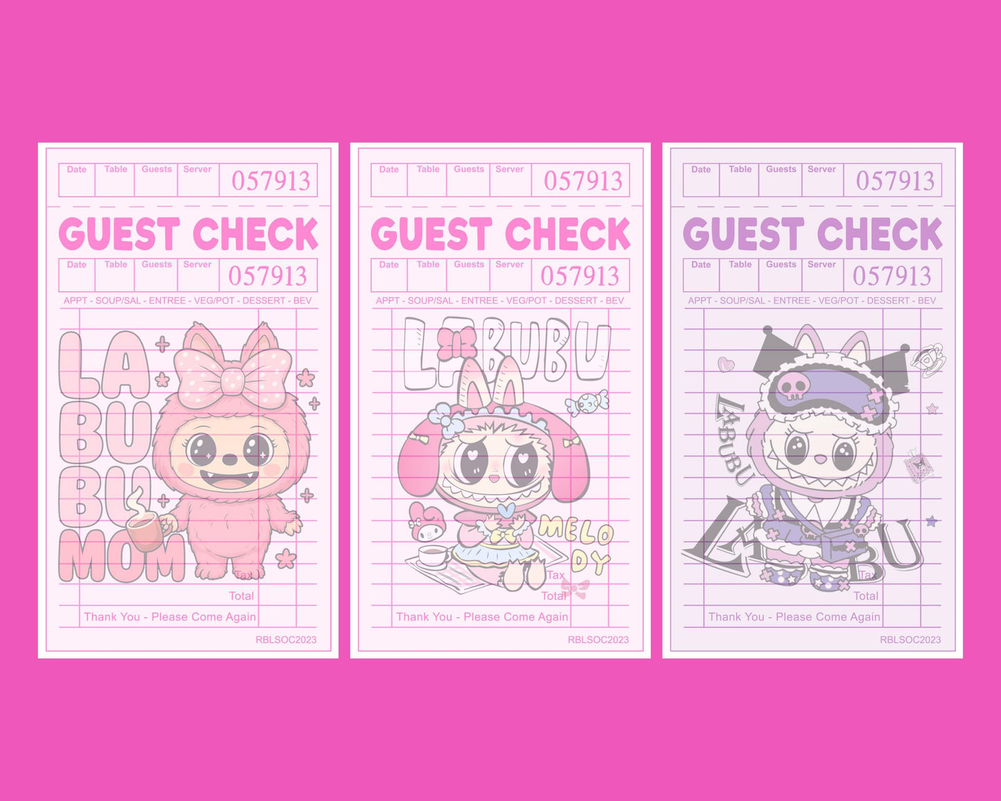 Cute Guest Checks