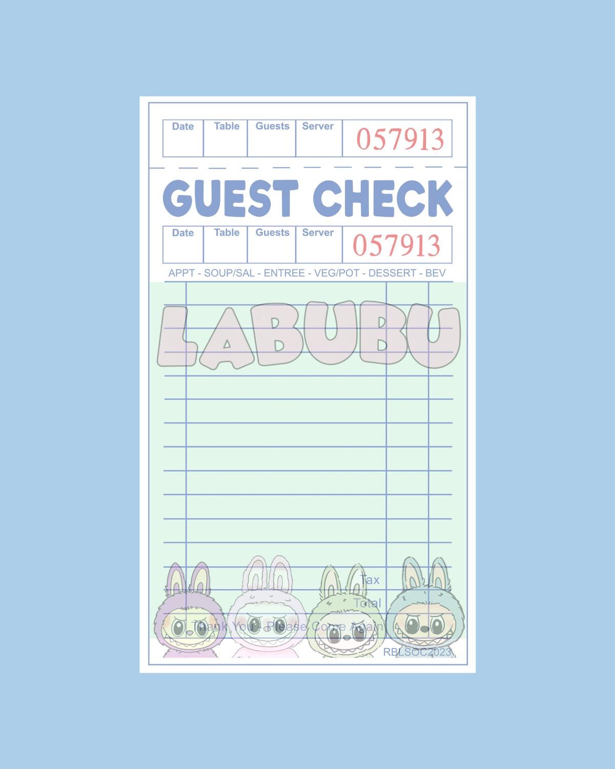 Cute Guest Checks 2