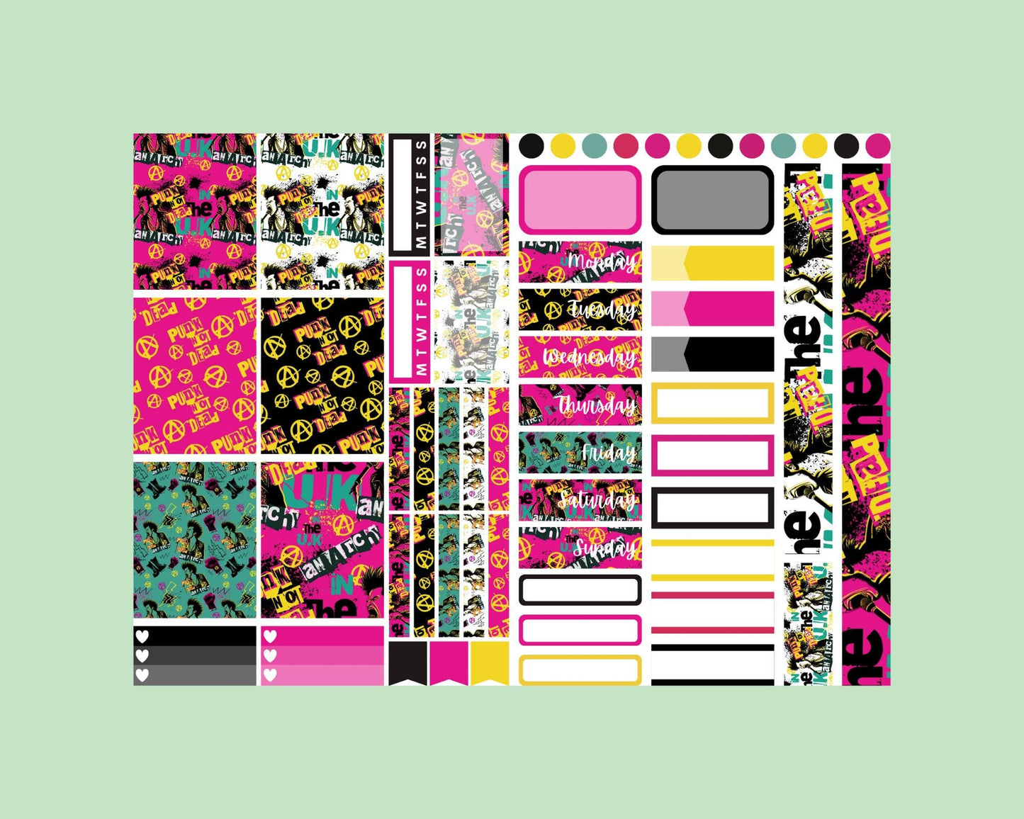 Punk Mini Sticker Kits
