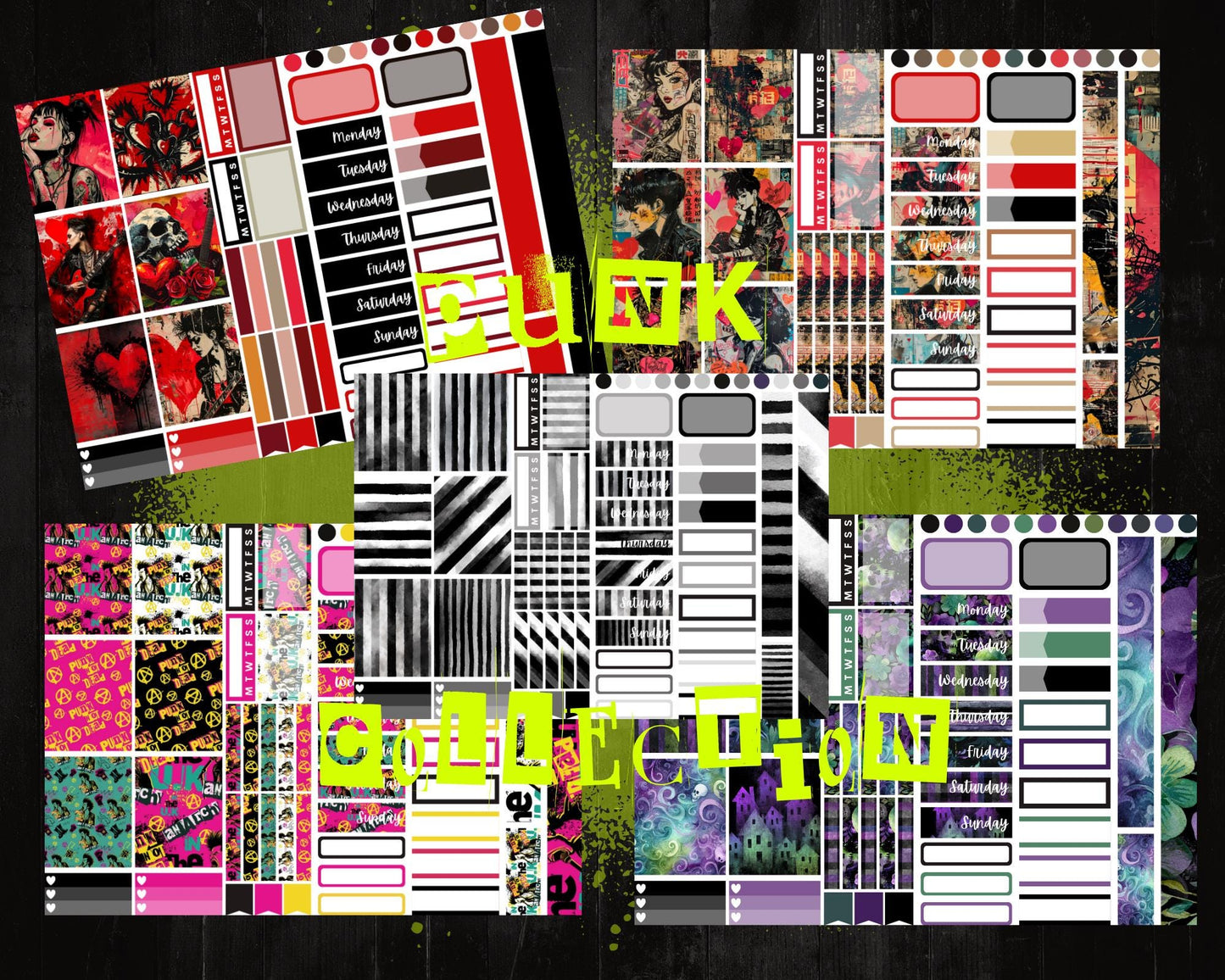 Punk Mini Sticker Kits