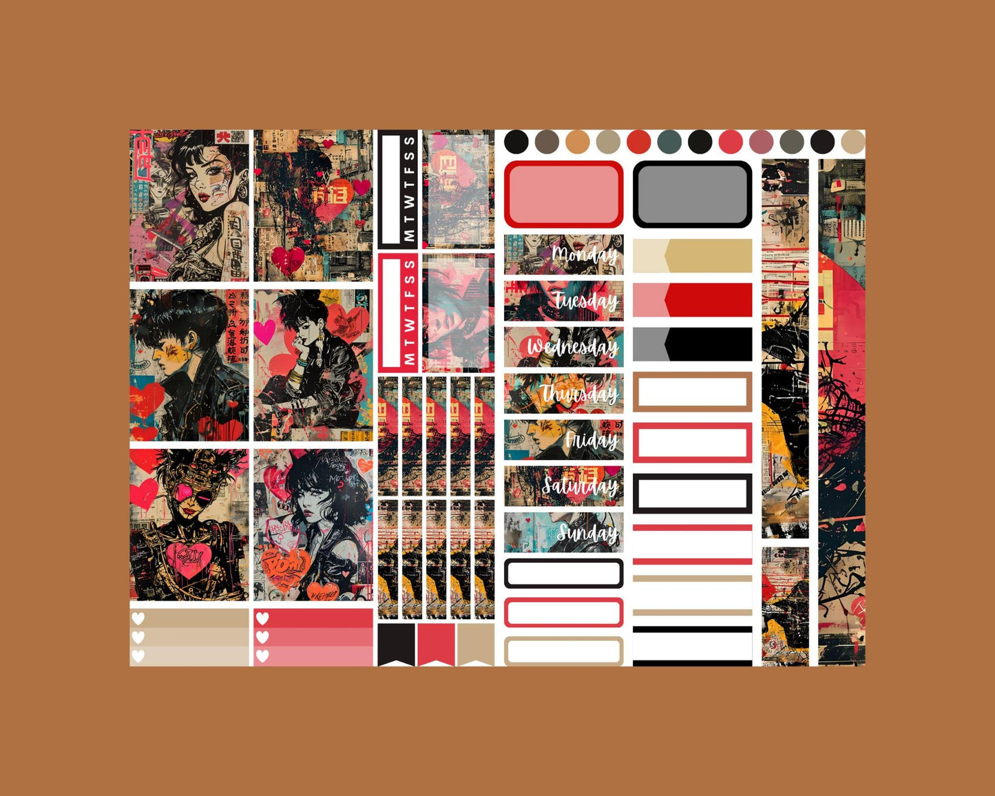 Punk Mini Sticker Kits