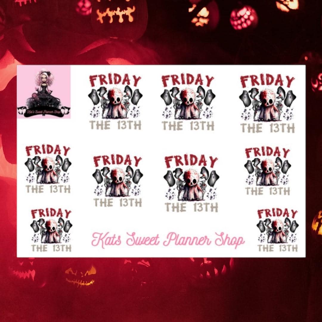 Friday The 13th Mini Sticker Sheet