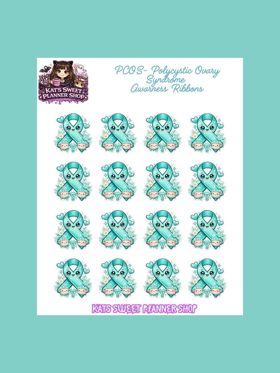PCOS Awareness Ribbons