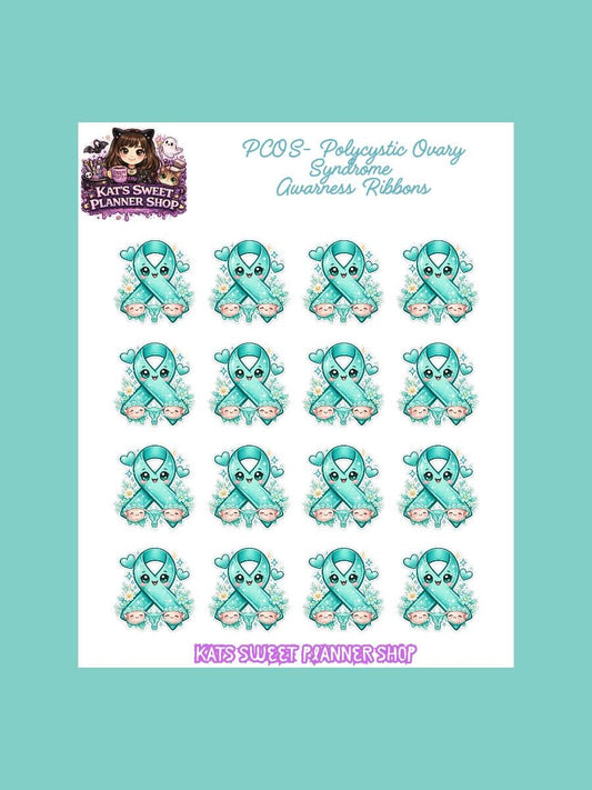 PCOS Awareness Ribbons