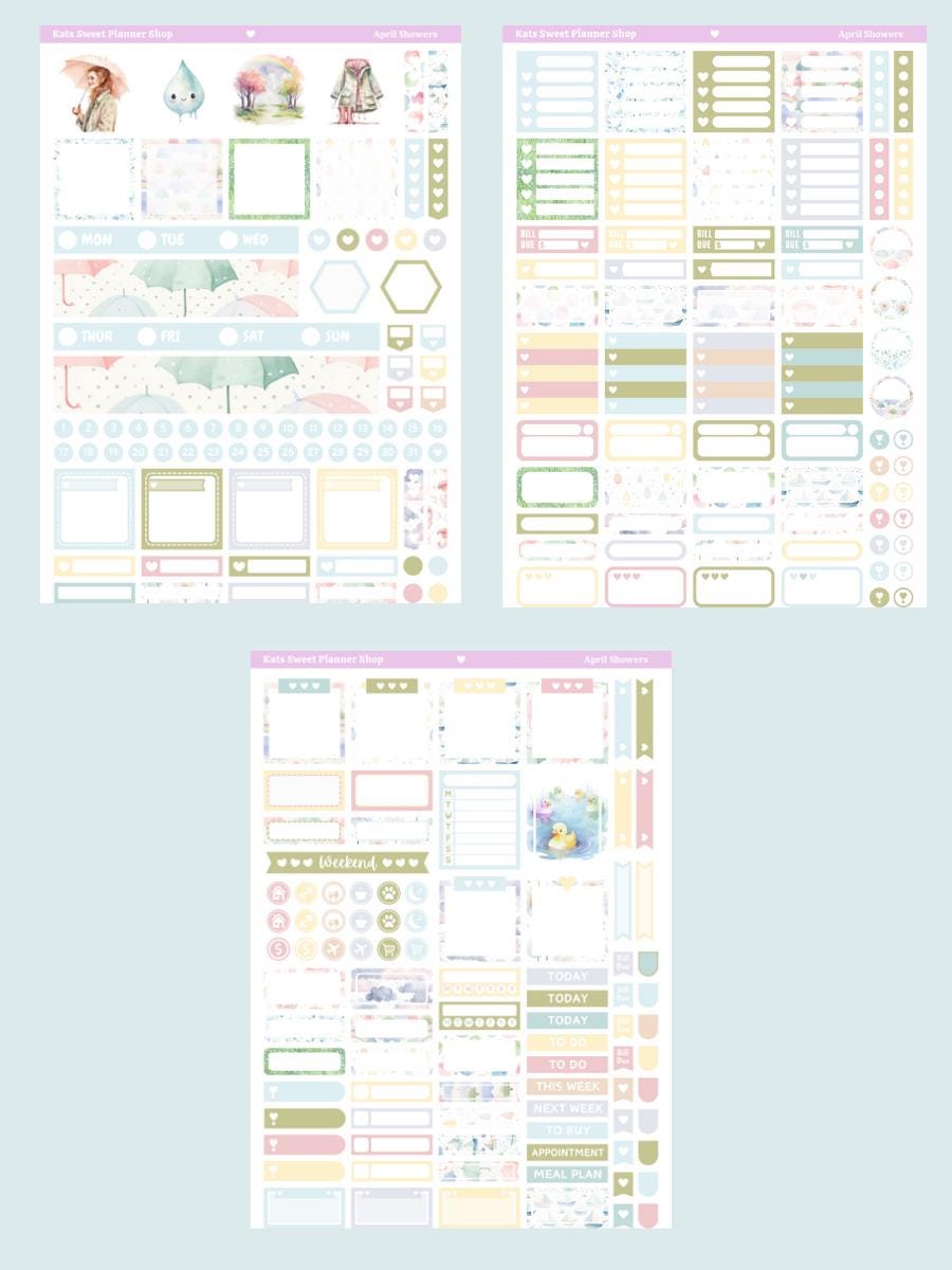 April Showers Hobo Cousin Sticker Kit