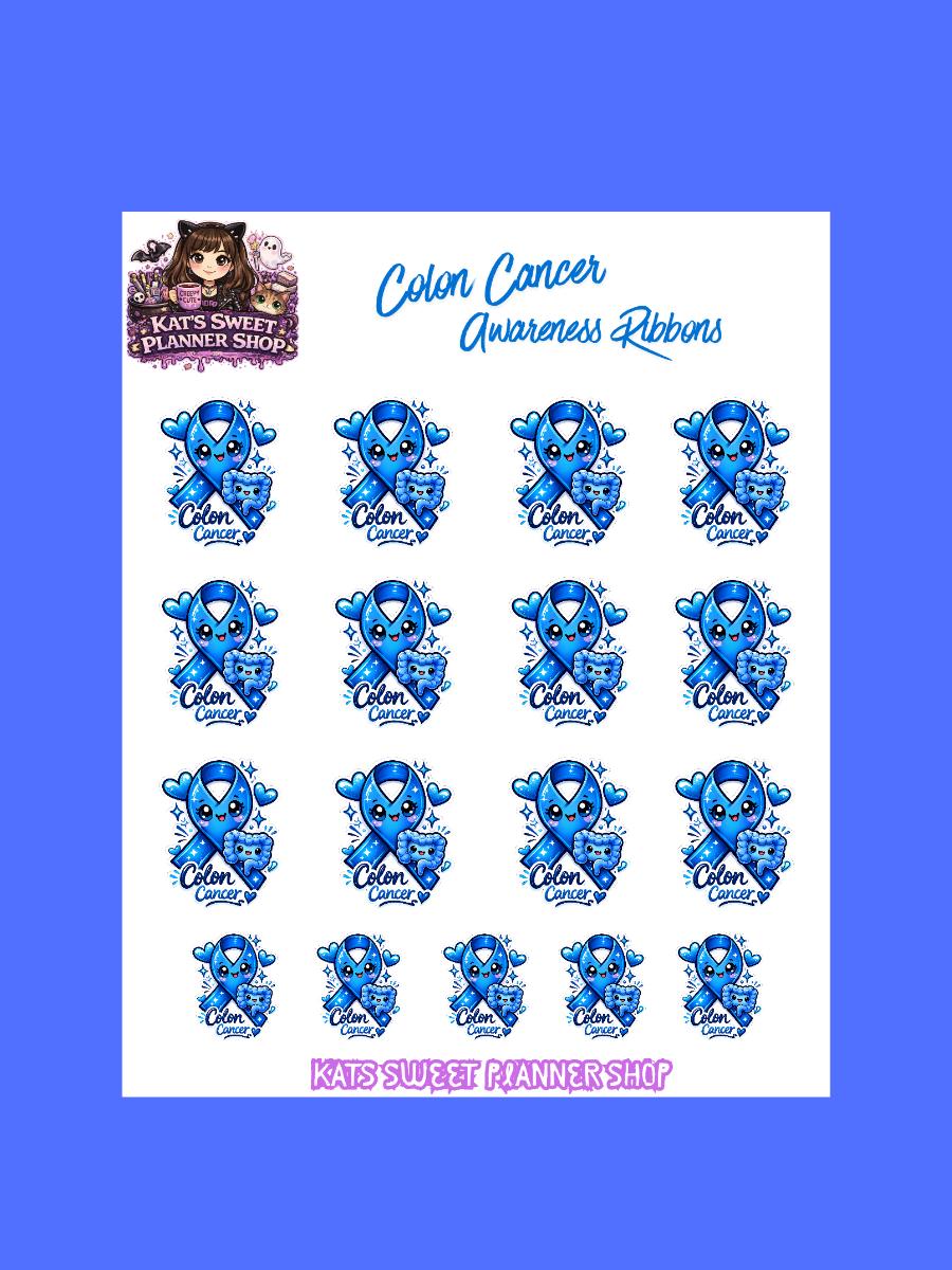 Colon Cancer Awareness Ribbons
