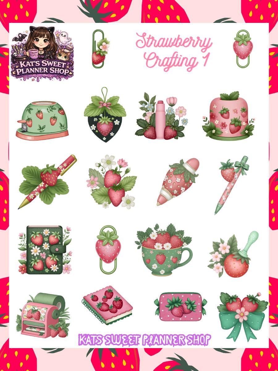 Strawberry Crafting Deco Kit
