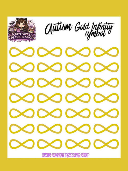 Autism Gold Infinity Symbol