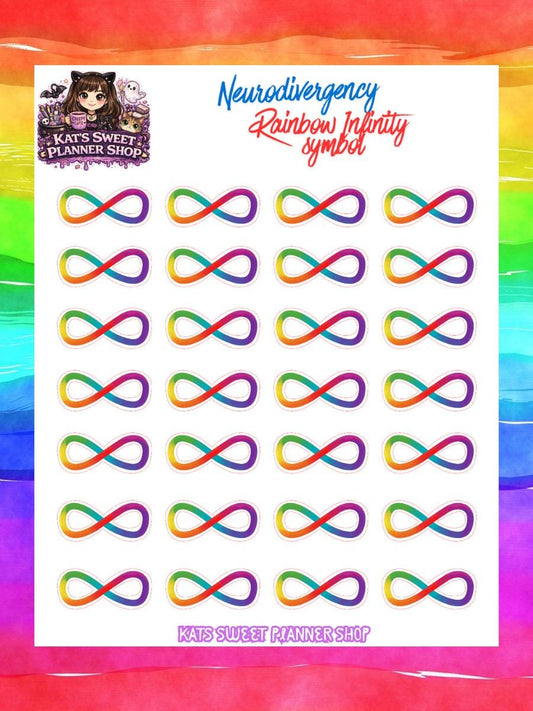 Neurodivergency Rainbow Infinity Symbol