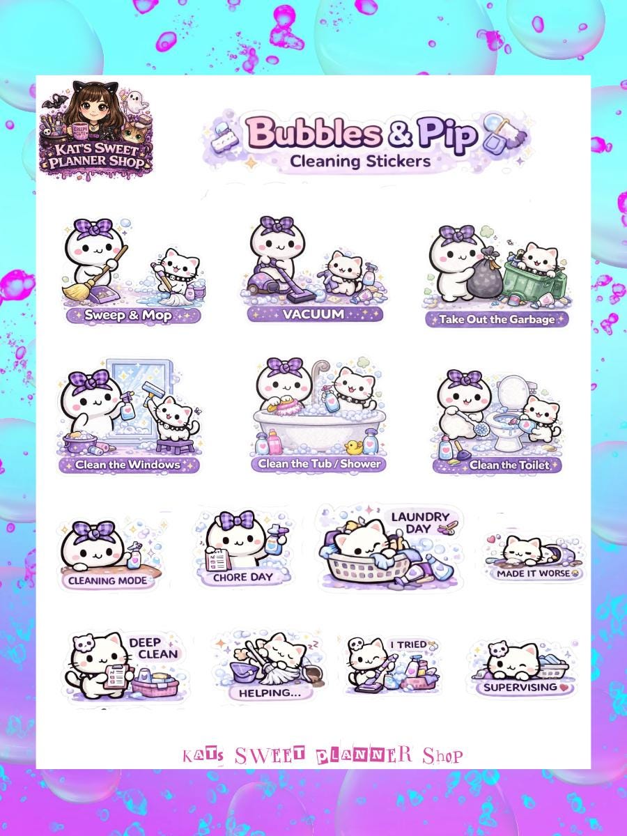 Bubbles & Pip - Cleaning