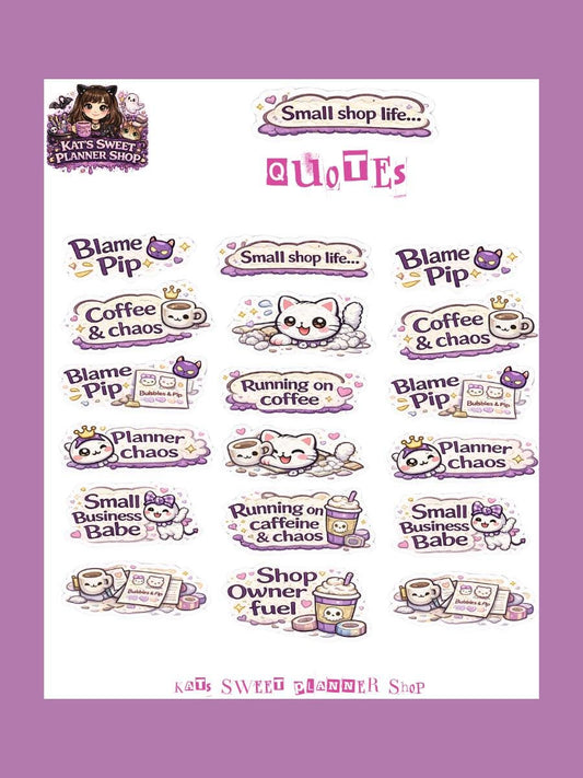 Bubbles & Pip - Small Shop Life Quotes