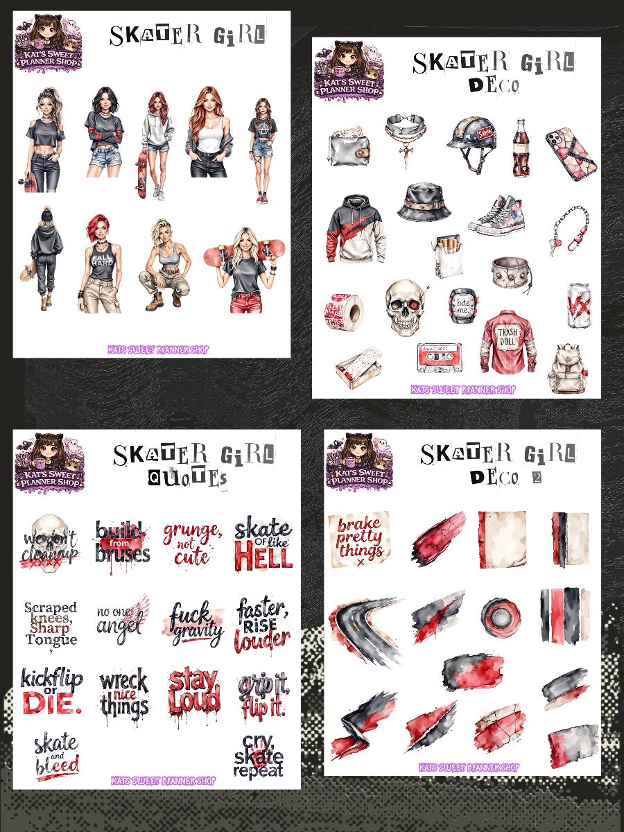 Skater Girl Deco Set