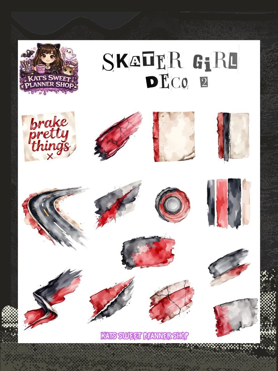 Skater Girl Deco Set