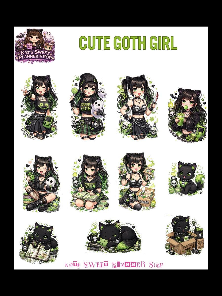 Cute Goth Girl Deco