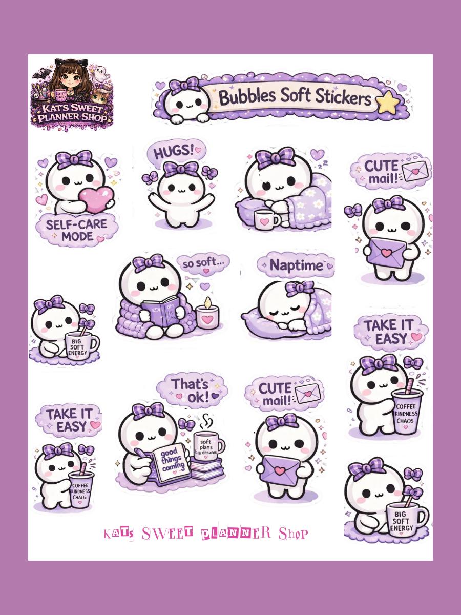 Bubbles Soft Stickers