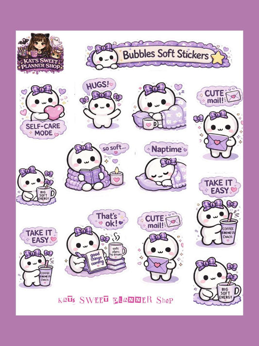 Bubbles Soft Stickers