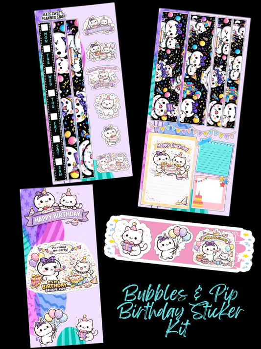Bubbles & Pip- Birthday Sticker Kit