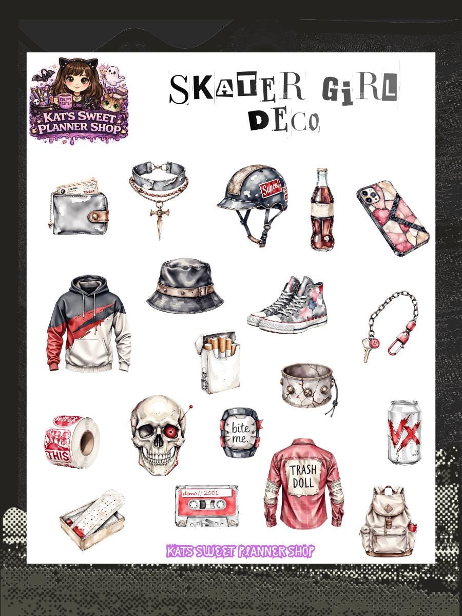 Skater Girl Deco Set