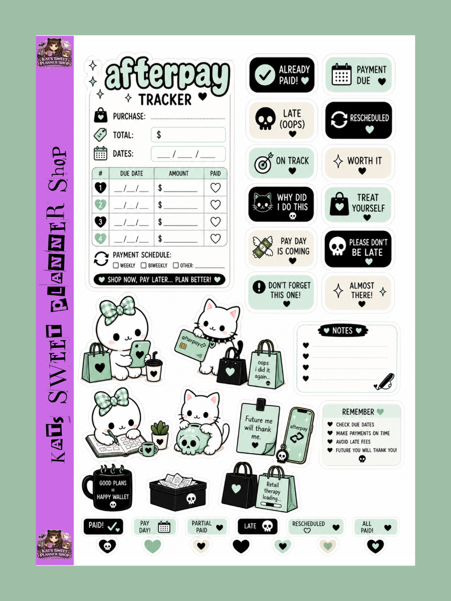 Bubbles & Pip- Buy Now Pay Later Full Page Sticker Sheets