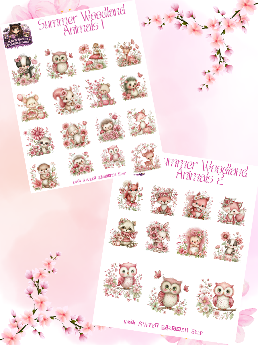 Summer Woodland Animals Set