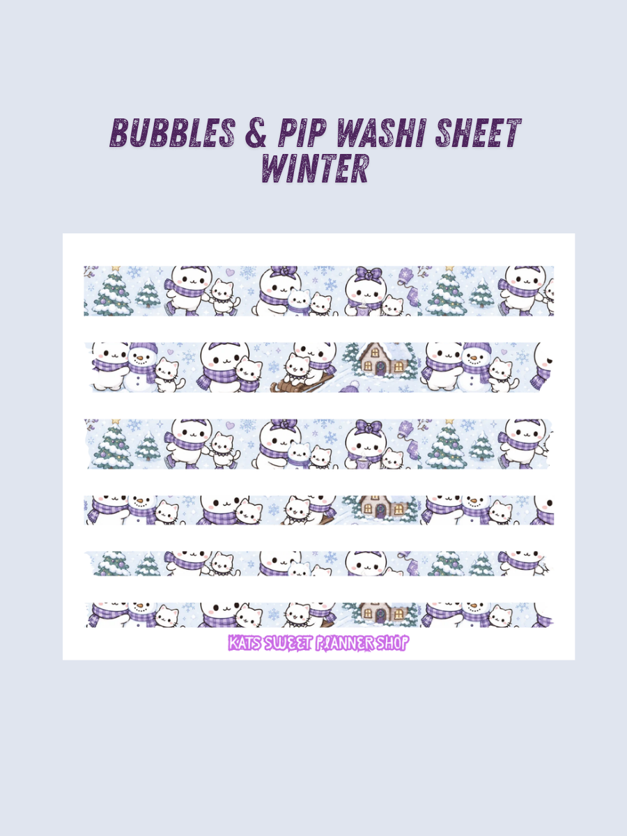 Bubbles & Pip Washi Sheets
