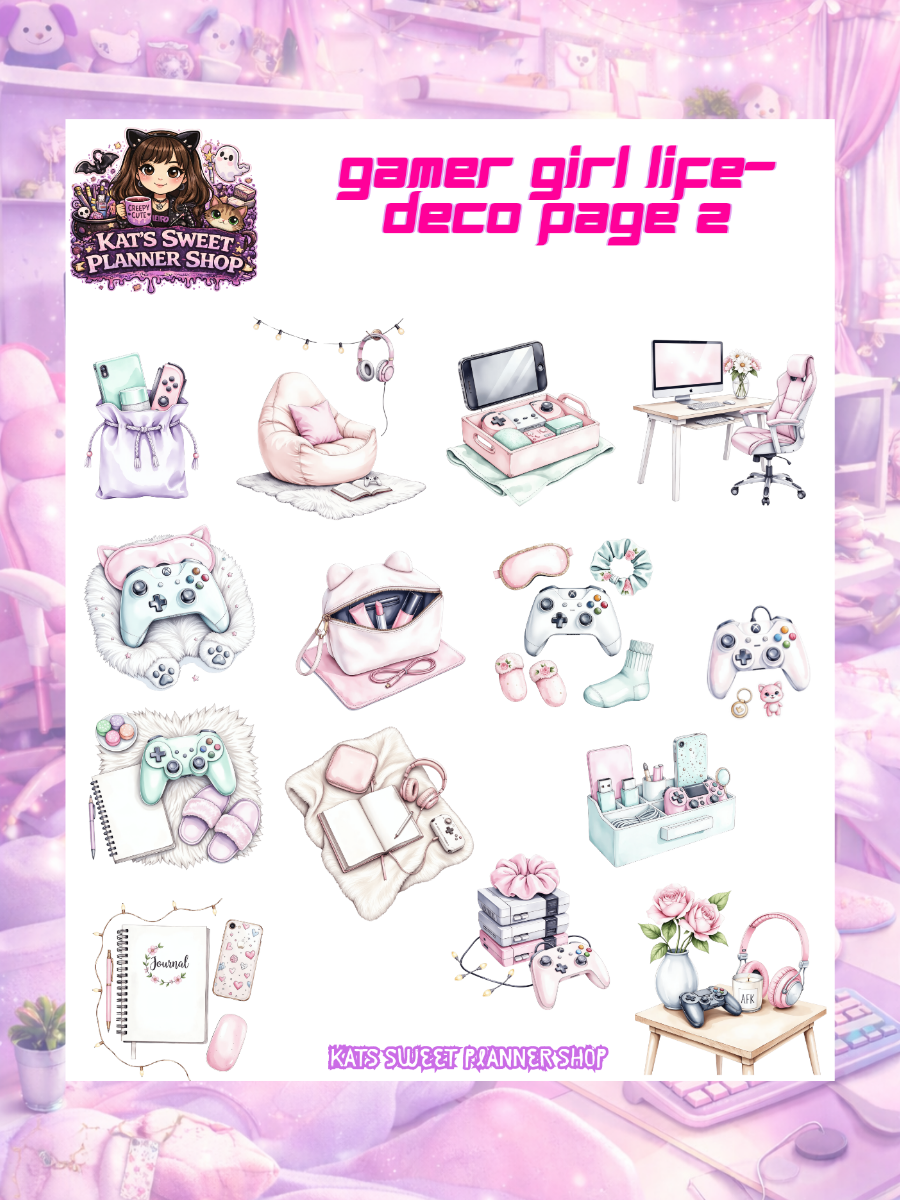 Gamer Girl Sticker Kits