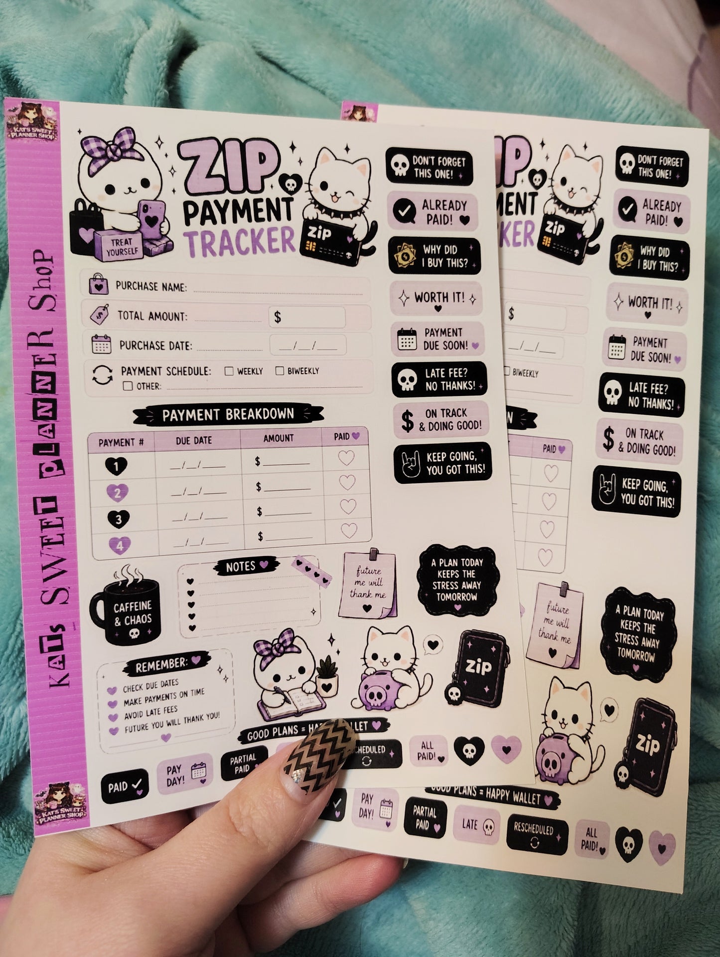 Bubbles & Pip- Buy Now Pay Later Full Page Sticker Sheets