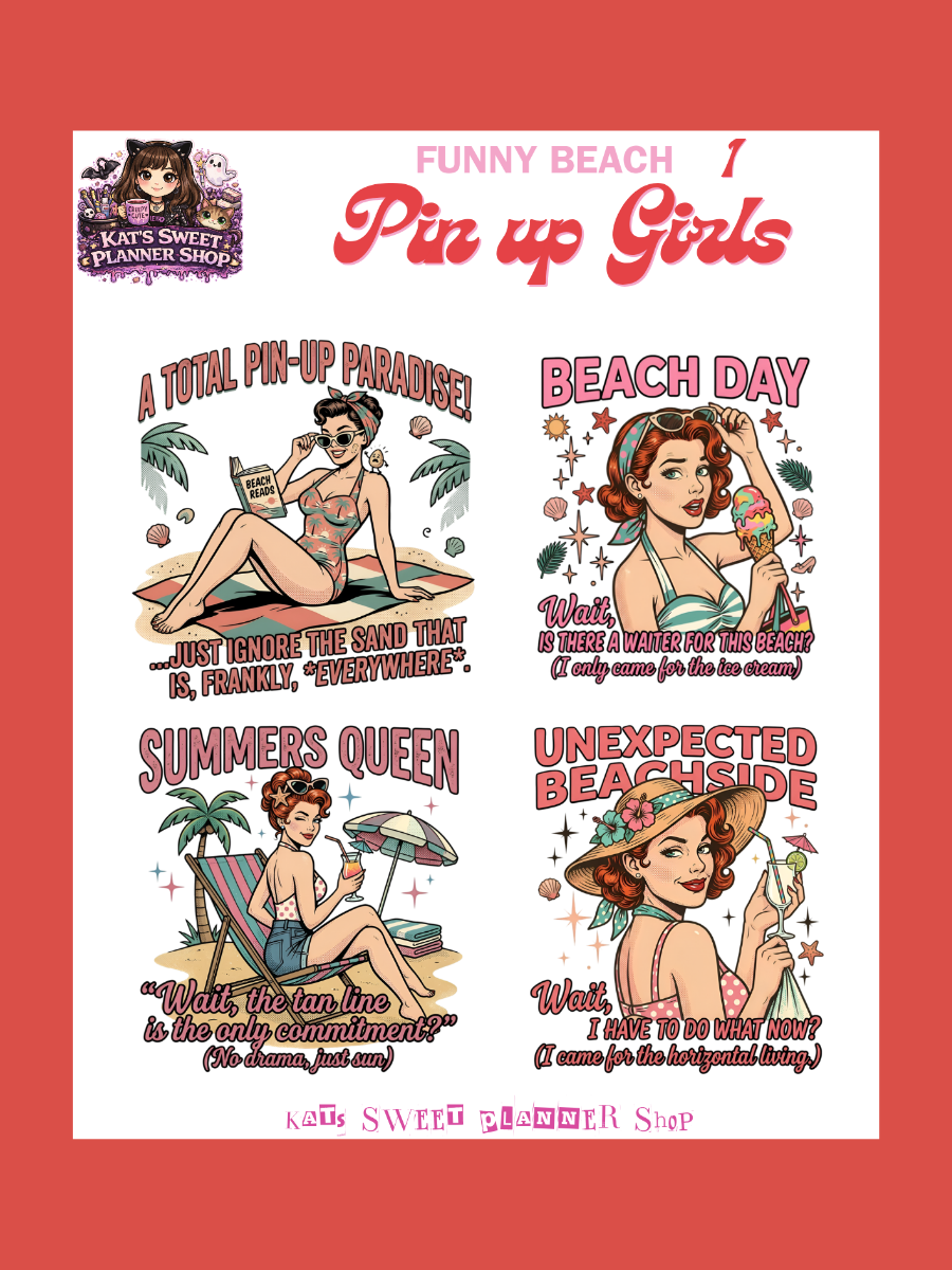 Funny Beach Pin-up Girls