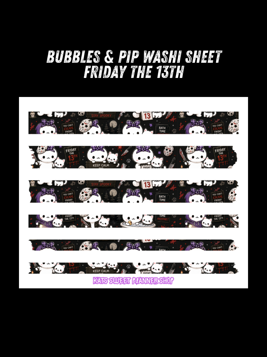 Bubbles & Pip Washi Sheets