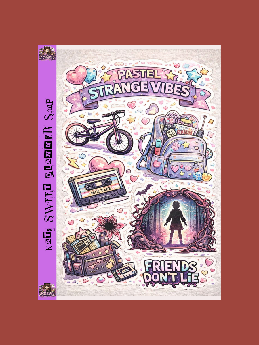 Strange Full Page Sticker Sheets