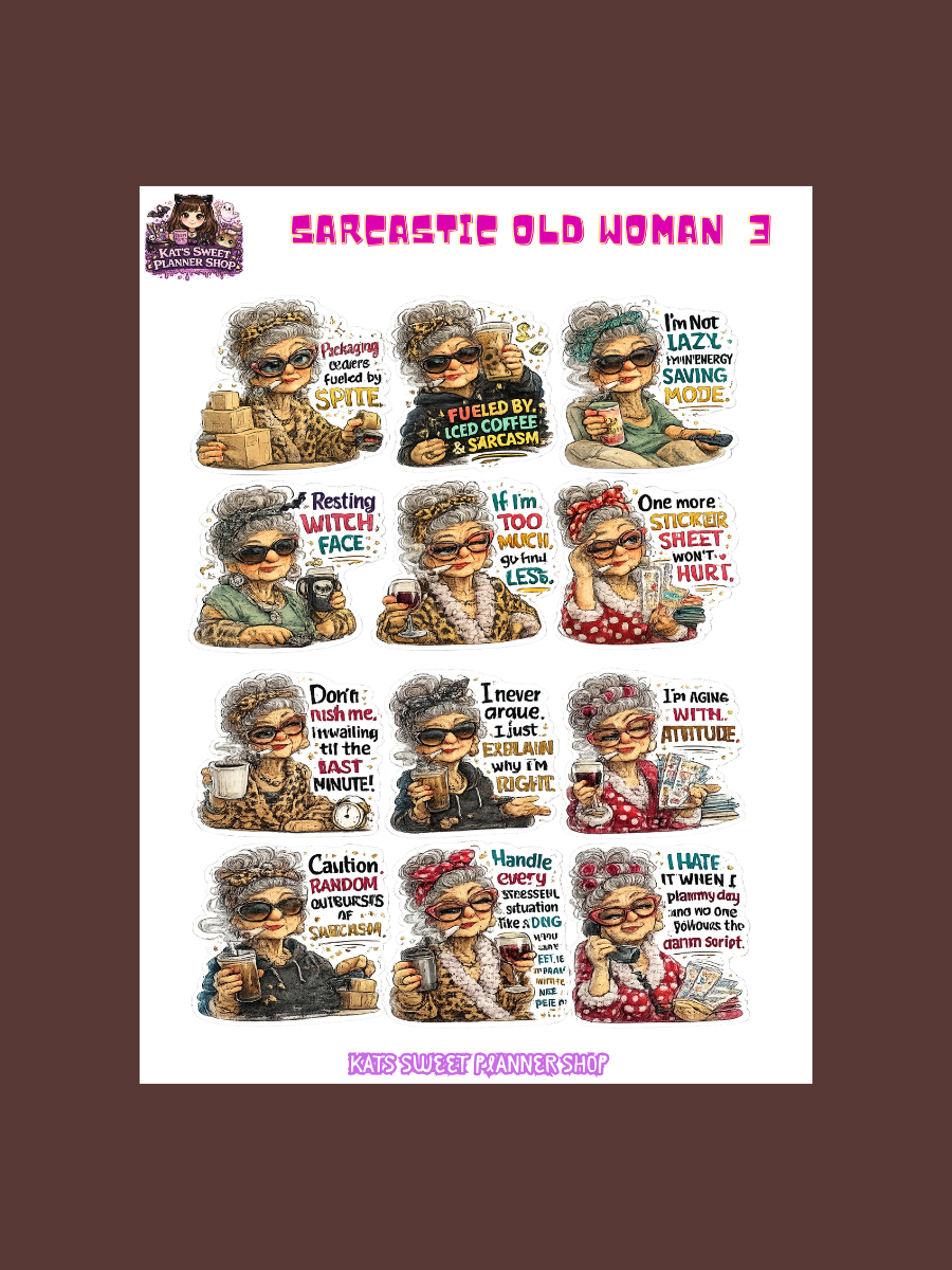 Sarcastic Old Woman Set