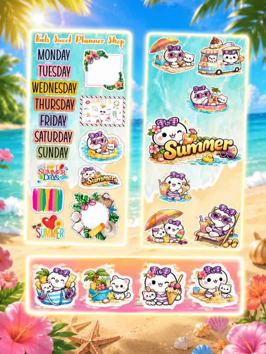 Bubbles & Pip- Summer Sticker Kit
