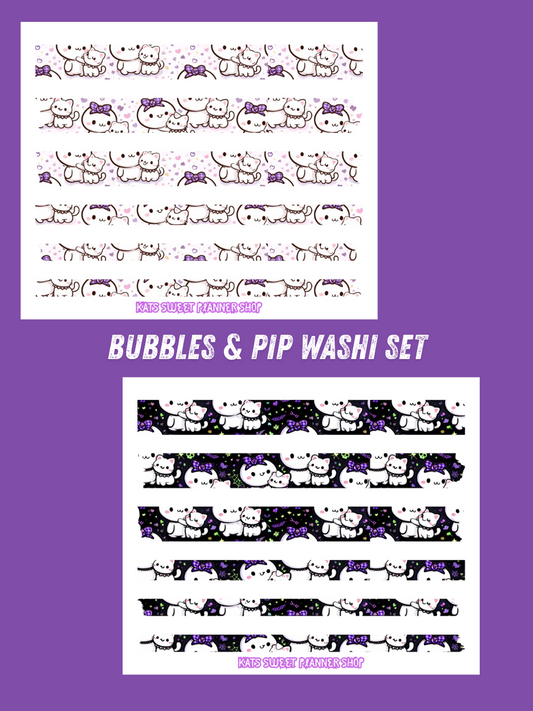 Bubbles & Pip- Washi Set