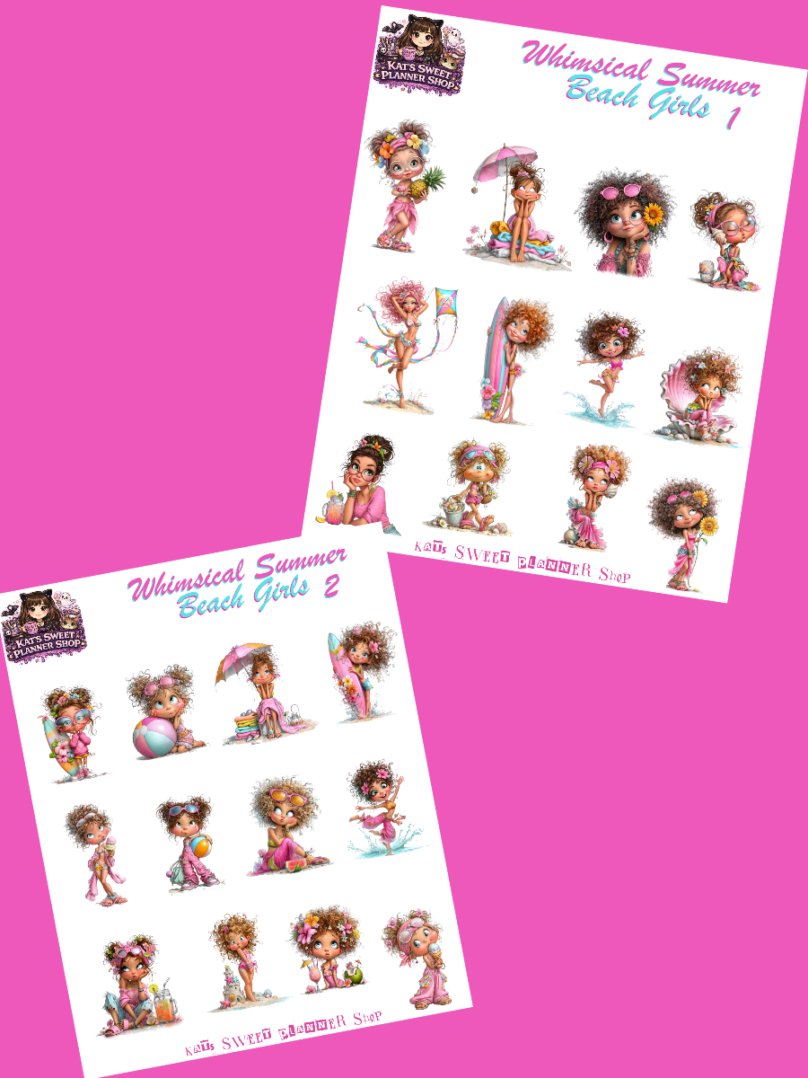 Whimsical Summer Beach Girls
