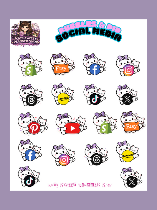 Bubbles & Pip- Social Media