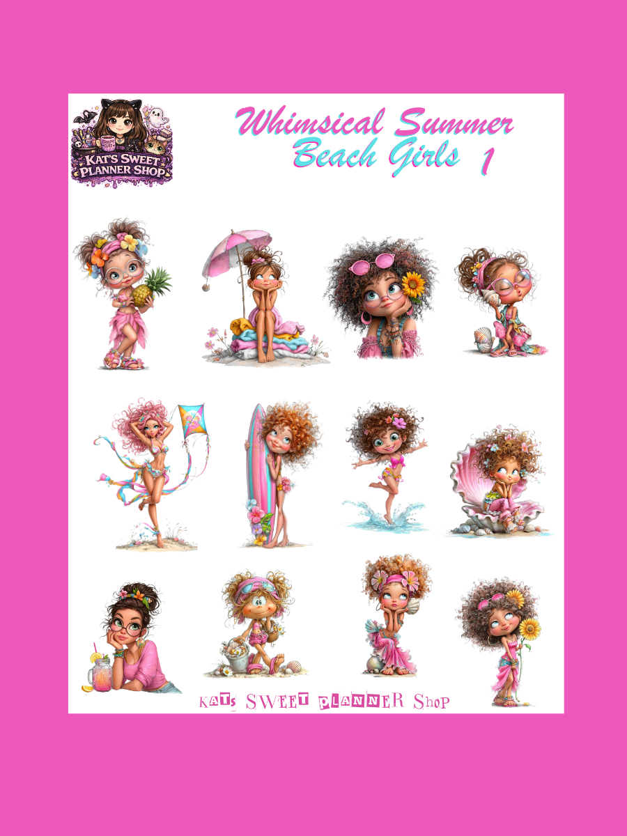 Whimsical Summer Beach Girls