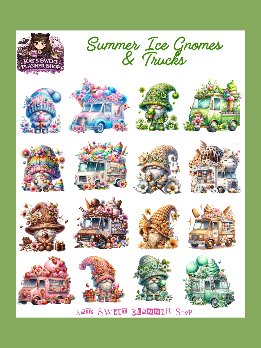 Summer Ice Cream Gnomes & Trucks