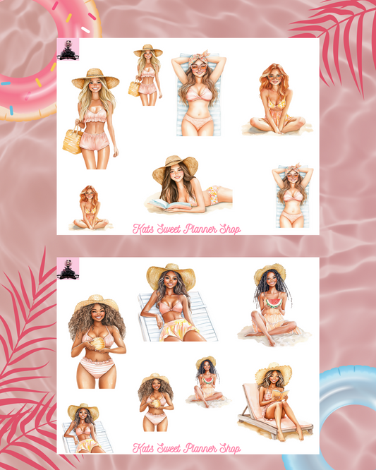 Summer On The Beach Deco Girls