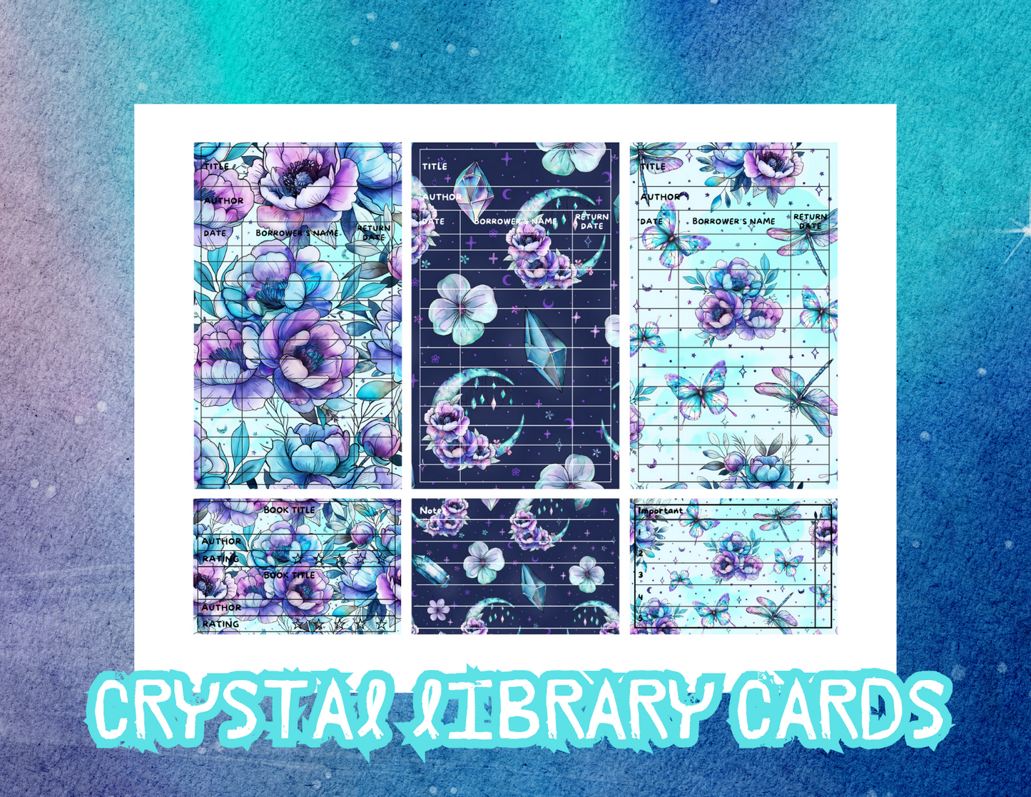 Crystal Library Cards